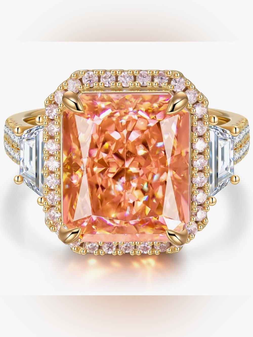 Breathtaking Neiman Marcus 18KT Gold vermeil Sun Topaz Ring size 8
